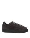 Doucal's Man Sneakers Charcoal Size 9 Leather In Grau