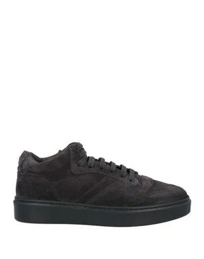 DOUCAL'S DOUCAL'S MAN SNEAKERS CHARCOAL SIZE 7 LEATHER