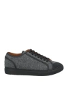 Doucal's Man Sneakers Charcoal Size 8 Textile Fibers In Grey