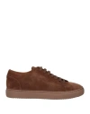 Doucal's Man Sneakers Tan Size 13 Leather In Brown