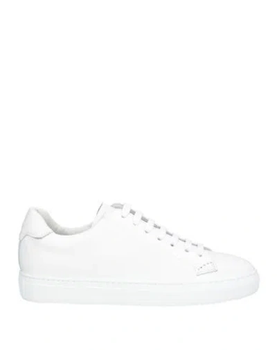 Doucal's Man Sneakers White Size 8 Leather
