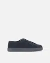 Doucal's Midnight Blue Suede Sneakers With Comfortable Interior