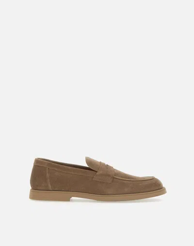 Doucal's Mink Suede Loafers