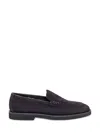 Doucal's Leather Loafer In Blu