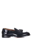 Doucal's Black Slip-on Loafers With Tassel Detail