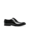 Doucal's High-shine Black Oxford Shoes With Lace-up Fastening In Black