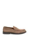 Doucal's Man Loafers Khaki Size 11 Leather In Beige