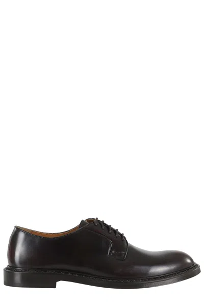 DOUCAL'S DOUCAL'S POLISHED LEATHER DERBY SHOES