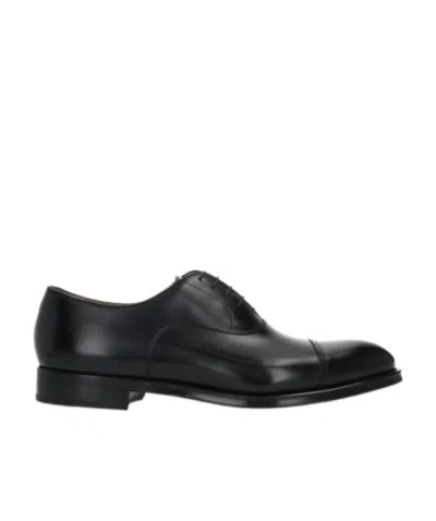 Doucal's Round-toe Lace-up Shoes In Black