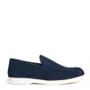 Doucal's Tempesta Suede Mocassino Adler Slip-on Loafers In Blue