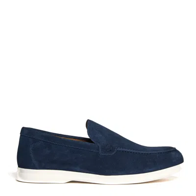 Doucal's Tempesta Suede Mocassino Adler Slip-on Loafers In Blue