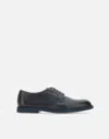 Doucal's Triumph Blue Leather Lace Up Shoes In Black