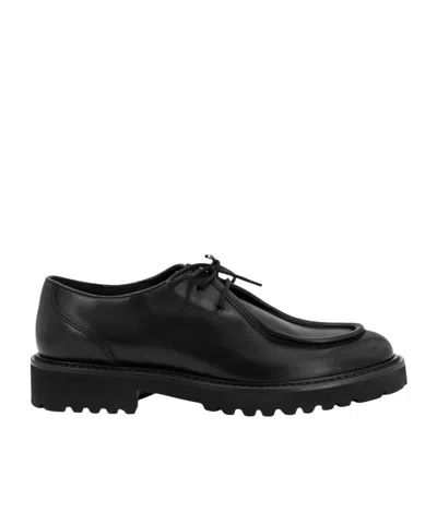 DOUCAL'S DOUCAL'S TWO-HOLE ROUND-TOE LACE-UP SHOES
