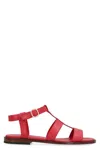Doucal's Urano Leather Sandals In Red