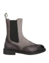 Doucal's Woman Ankle Boots Black Size 7 Leather In Grey