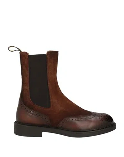 Doucal's Woman Ankle Boots Brown Size 7.5 Leather