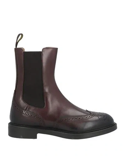 DOUCAL'S DOUCAL'S WOMAN ANKLE BOOTS DARK BROWN SIZE 8 LEATHER