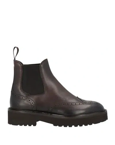 Doucal's Woman Ankle Boots Dark Brown Size 8 Soft Leather