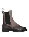 Doucal's Woman Ankle Boots Black Size 7 Leather In Grey