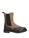 Doucal's Woman Ankle Boots Khaki Size 8 Leather In Beige