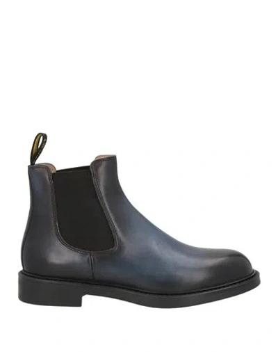 Doucal's Woman Ankle Boots Midnight Blue Size 7.5 Leather