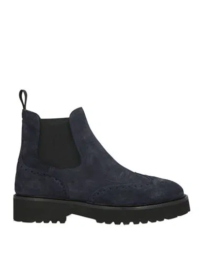 Doucal's Woman Ankle Boots Navy Size 6 Leather In Navy