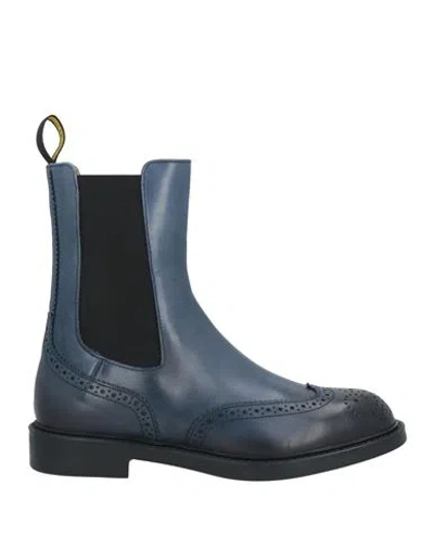 Doucal's Woman Ankle Boots Slate Blue Size 6 Leather