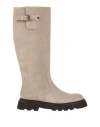 Doucal's Woman Boot Light Grey Size 7 Leather In Beige