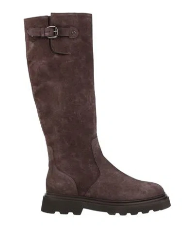 Doucal's Woman Boot Dark Brown Size 8 Leather