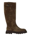 Doucal's Woman Boot Military Green Size 8 Leather