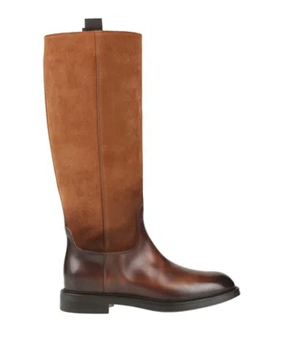 Doucal's Woman Boot Tan Size 7.5 Leather In Brown