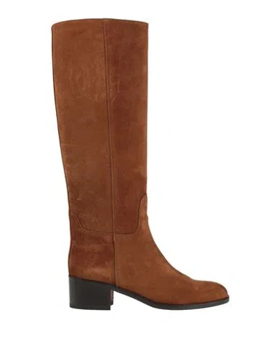 Doucal's Woman Boot Tan Size 8 Leather In Brown