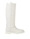 Doucal's Woman Boot White Size 8 Soft Leather In White
