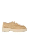 Doucal's Woman Lace-up Shoes Beige Size 8 Leather
