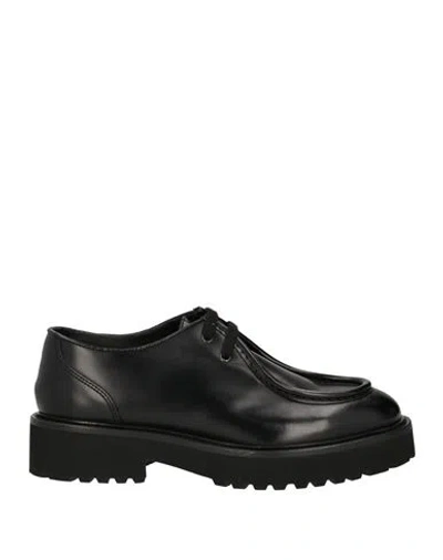 Doucal's Woman Lace-up Shoes Black Size 8 Leather