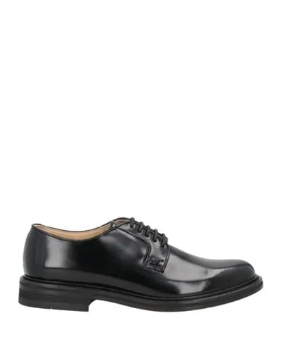 Doucal's Woman Lace-up Shoes Black Size 6 Soft Leather