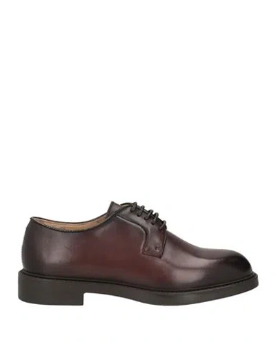 Doucal's Woman Lace-up Shoes Chocolate Brown Size 9.5 Leather