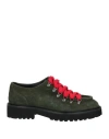 Doucal's Woman Lace-up Shoes Dark Green Size 6 Leather