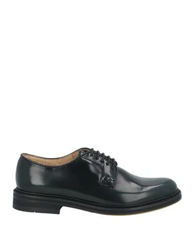 Doucal's Woman Lace-up Shoes Dark Green Size 7.5 Leather