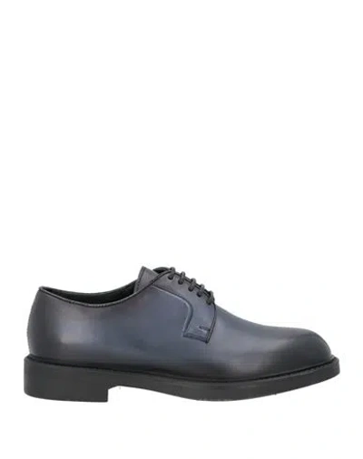 Doucal's Woman Lace-up Shoes Midnight Blue Size 6.5 Leather