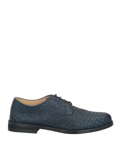 Doucal's Woman Lace-up Shoes Navy Size 7.5 Leather