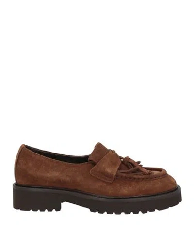 Doucal's Woman Loafers Brown Size 6.5 Leather