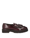 Doucal's Woman Loafers Burgundy Size 6 Leather