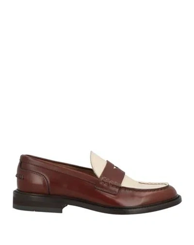 Doucal's Classic Two-tone Leather Loafers In Brown