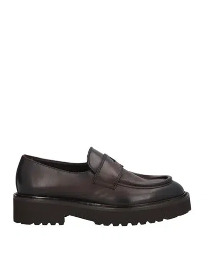 Doucal's Woman Loafers Dark Brown Size 8 Leather