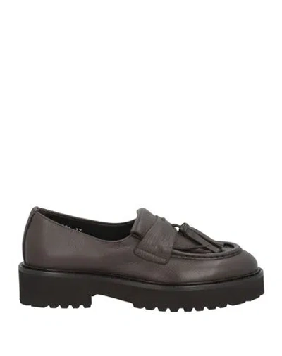 Doucal's Woman Loafers Dark Brown Size 7 Leather