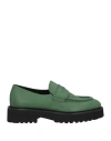 Doucal's Woman Loafers Green Size 10 Leather