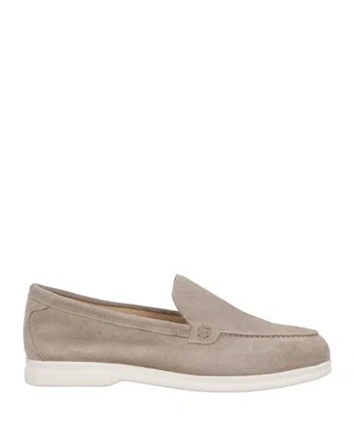 Doucal's Woman Loafers Taupe Size 12 Leather In Grey
