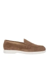 Doucal's Woman Loafers Light Brown Size 8 Leather In Beige