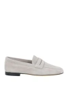 Doucal's Woman Loafers Light Grey Size 7.5 Calfskin In Grey